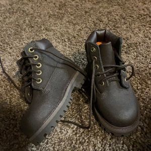 Brown Timbaland size 6 toddler boots